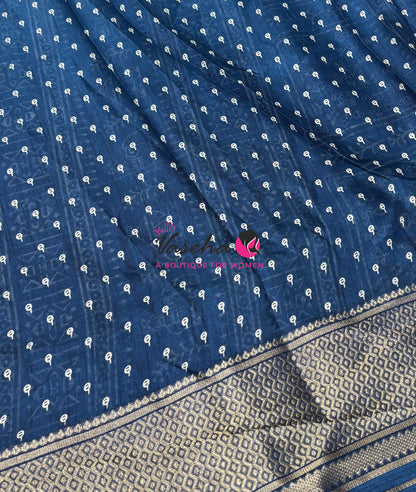 Semi Binny Silk - Varli Design - Ramar Blue Shade  - VVSBS010