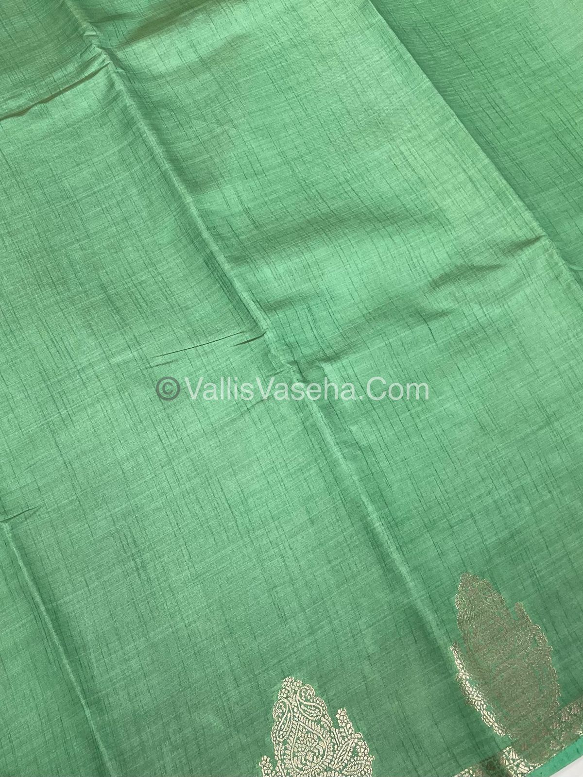 Semi Tussar Silk Saree |Pista Green shade |VVSTS046