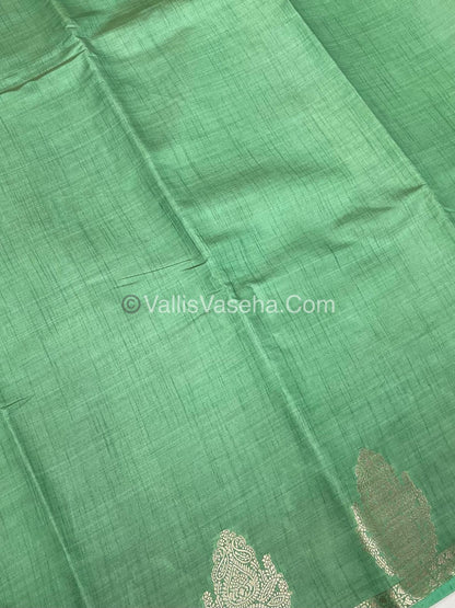 Semi Tussar Silk Saree |Pista Green shade |VVSTS046