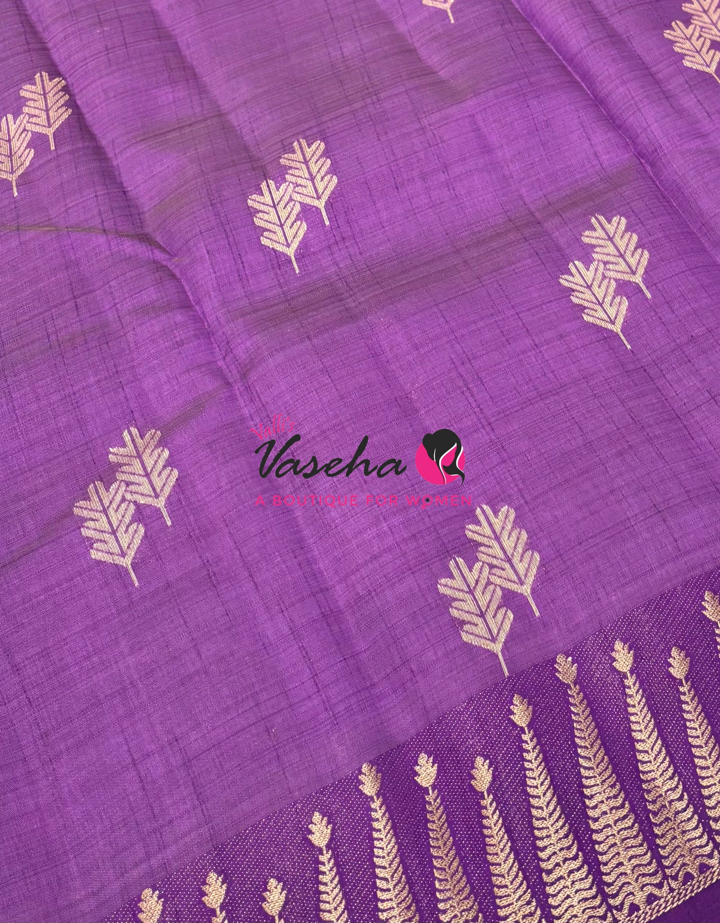 Semi Tussar Silk Saree | Purple  Shade |VVSTS050