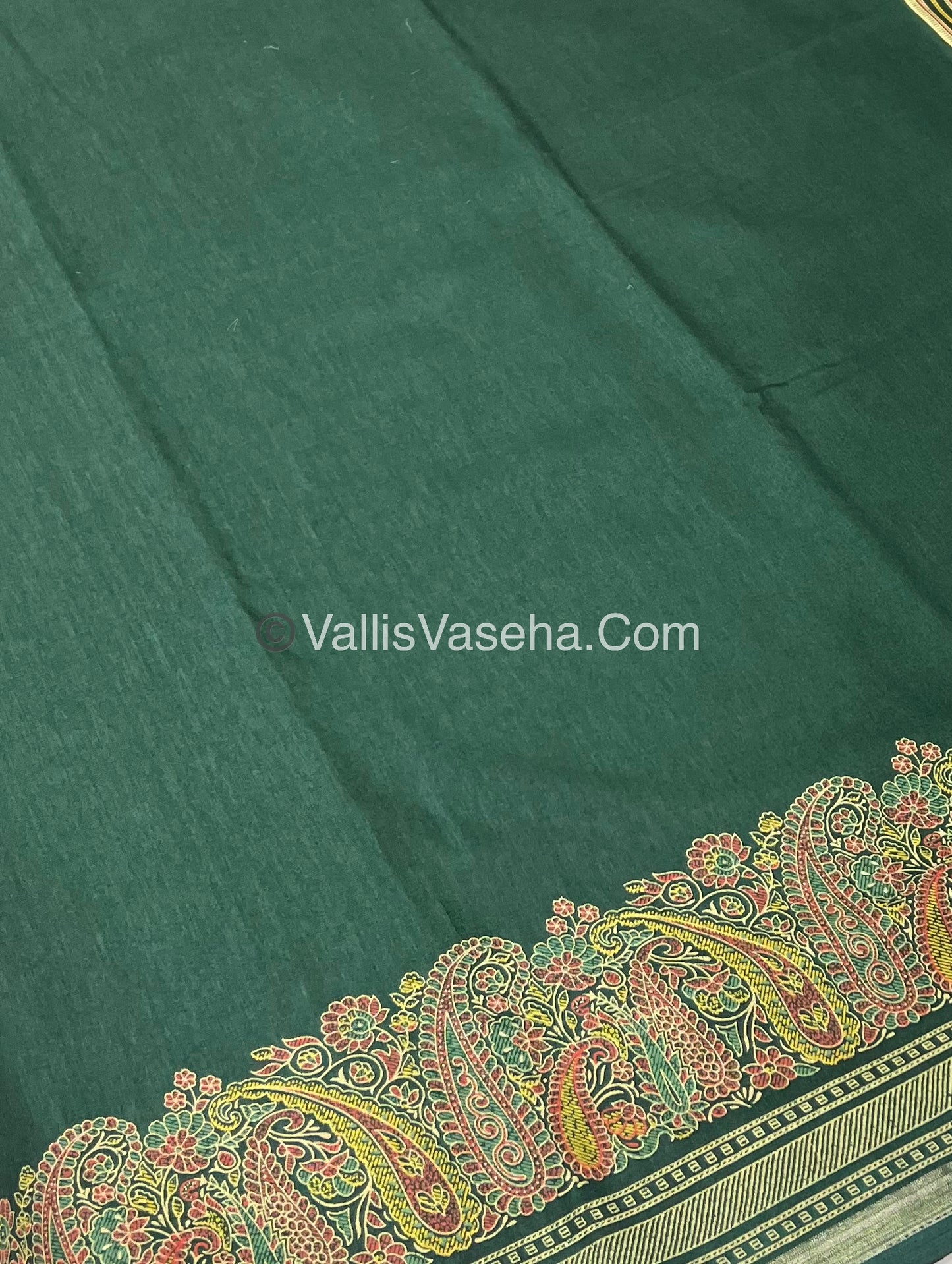 Casual Wear - Fancy Mixed Cotton - Green  Shade - VVFMC001