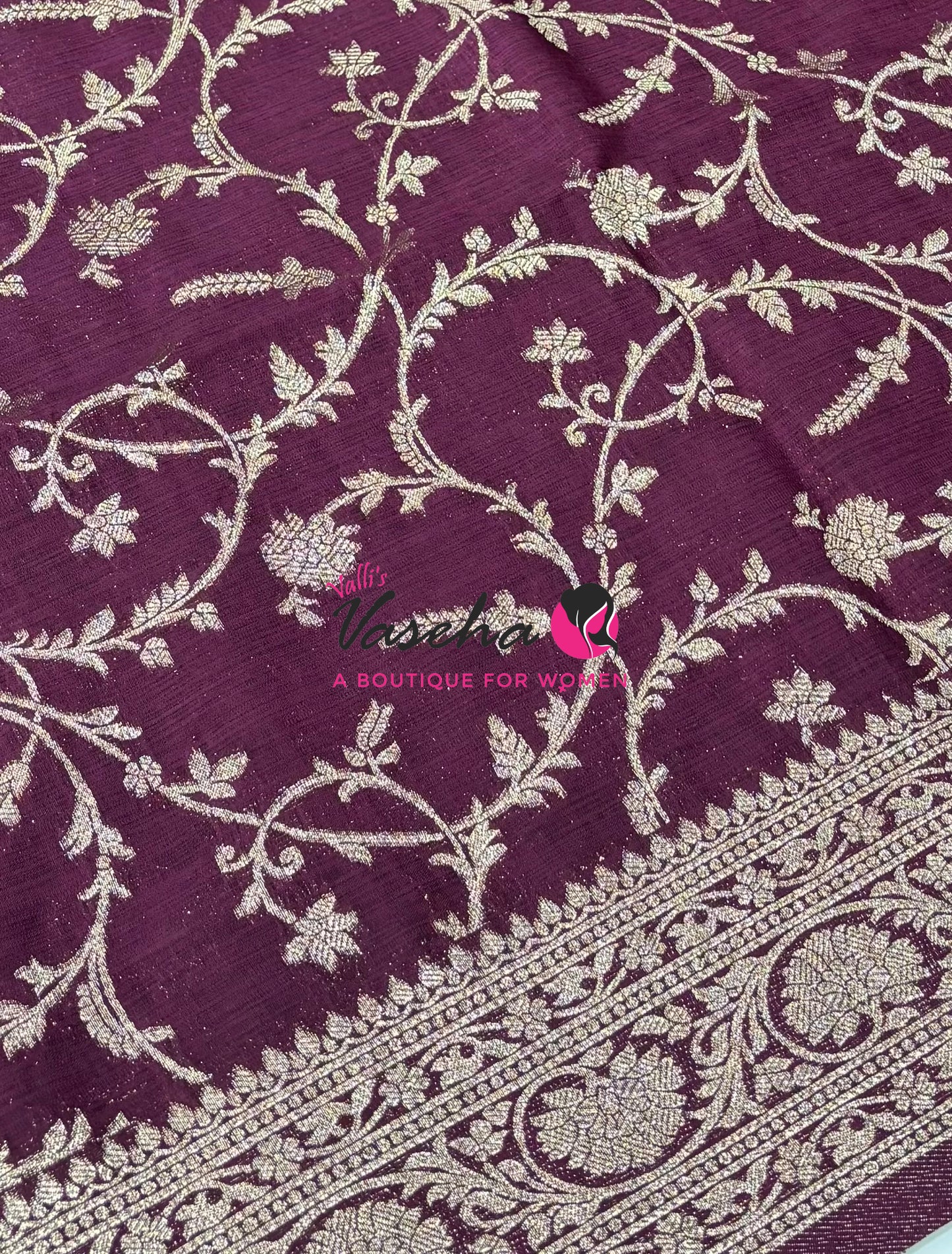 Banarasi - Heritage Silk - Semi Kathan Silk - Wine Brown - VVBHS001