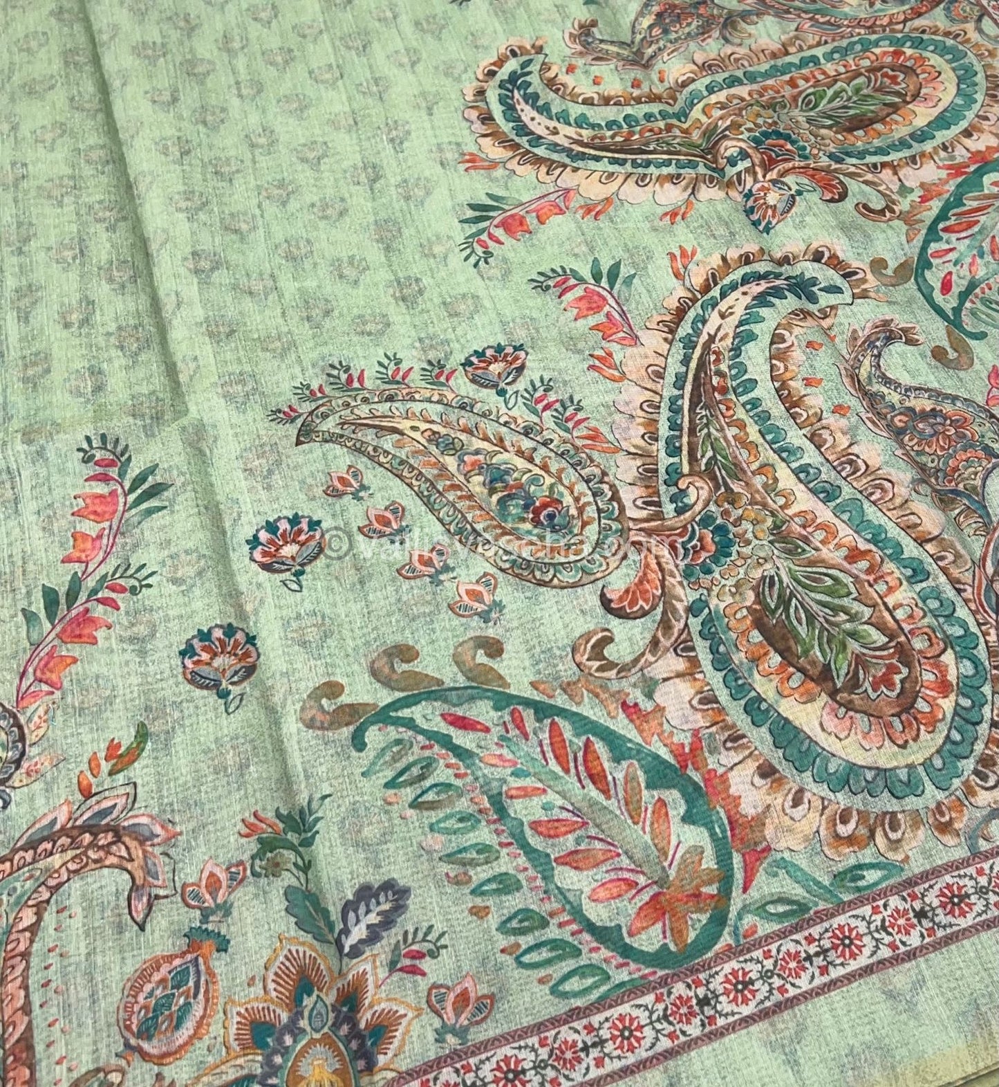 Semi Chanderi Saree - Digital Printed - VVSCD001