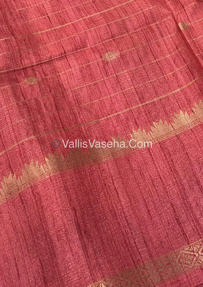Semi Chanderi Saree - checks pattern - VVSCS004