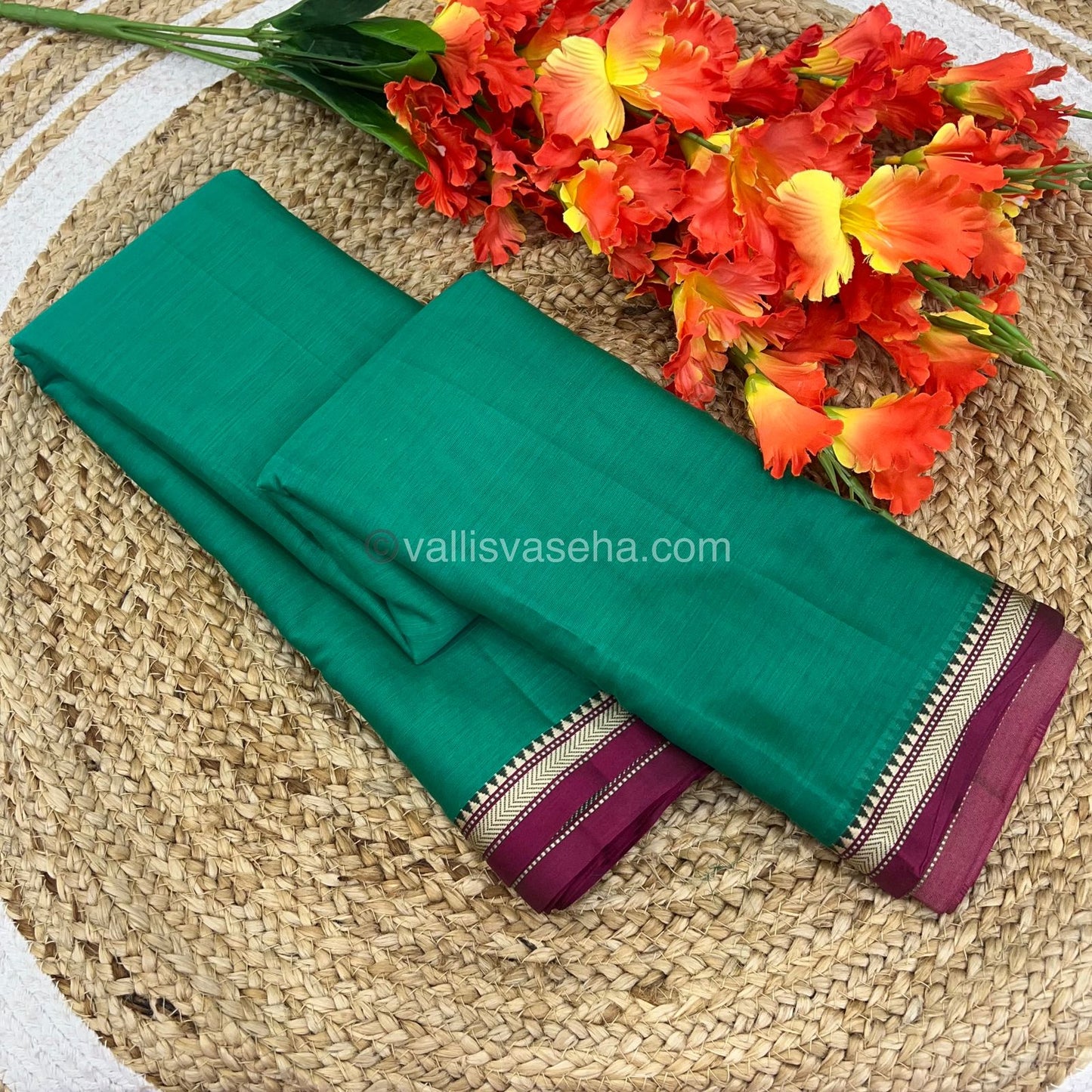 Narayanapet Mercerised Cotton Saree - VVNMC001
