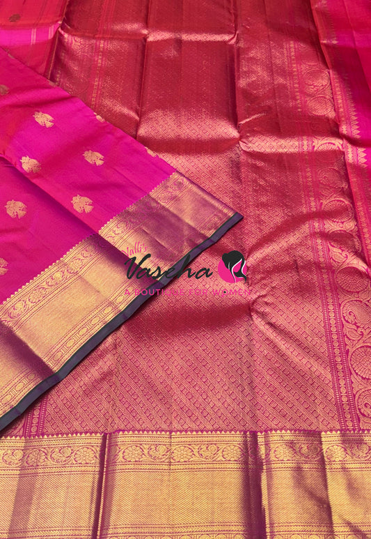 Pure Kanchipuram Silk Saree - Pink Shade - VVPS040