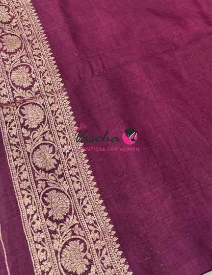 Banarasi - Heritage Silk - Semi Kathan Silk - Wine Brown - VVBHS001