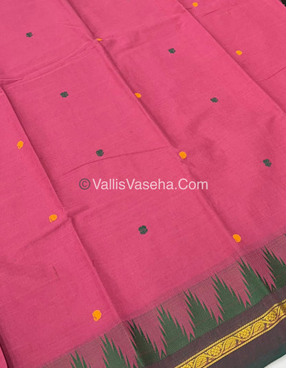 Kanchi Cotton Saree - Butta Design - VVKCS008