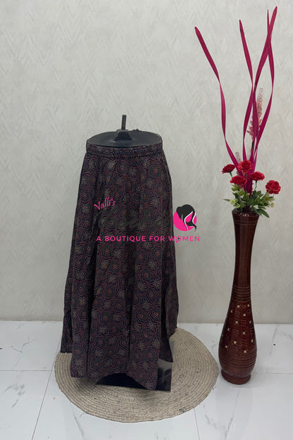 Skirts - Ajrakh Printed - 2XL Size - VVPCS003