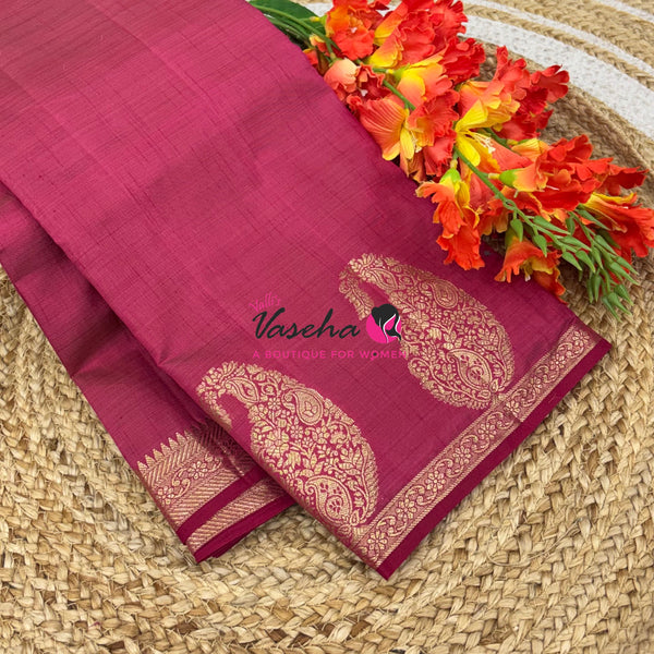 Semi Tussar Silk - Small Mango - Pink Shade - VVSTS002