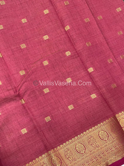 Semi Tussar Silk Saree |Pinkish shade |VVSTS045
