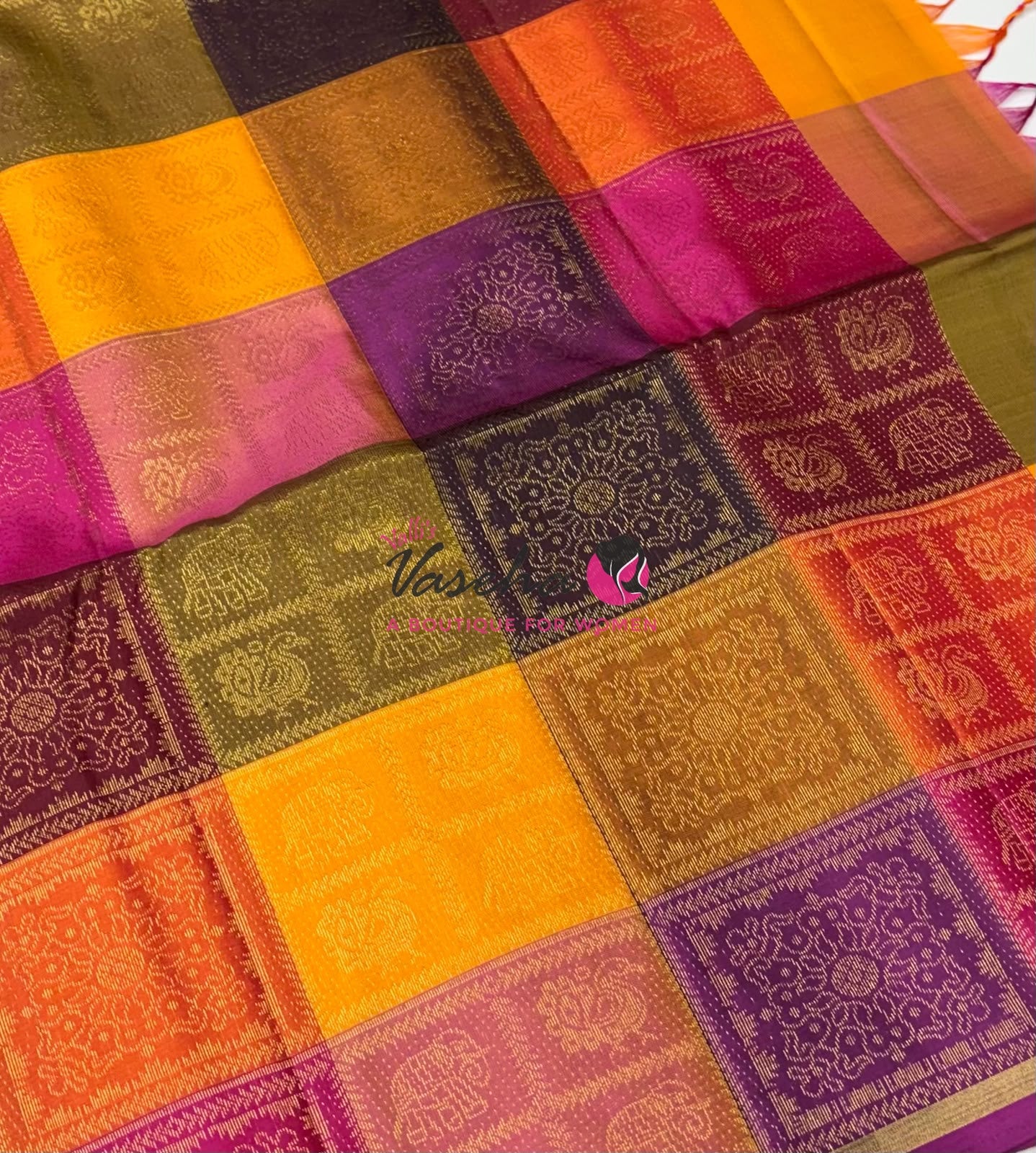 Pure Soft Silk Saree - Partly Pallu -  Half & Half Saree - VVPSS088