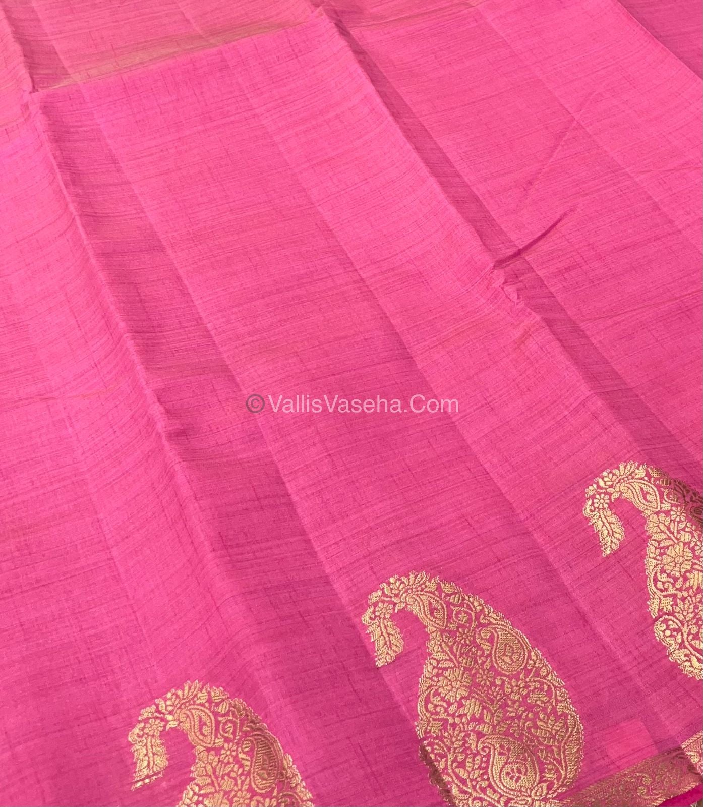 Semi Tussar Silk - Small Mango  light pink Shade - VVSTS002
