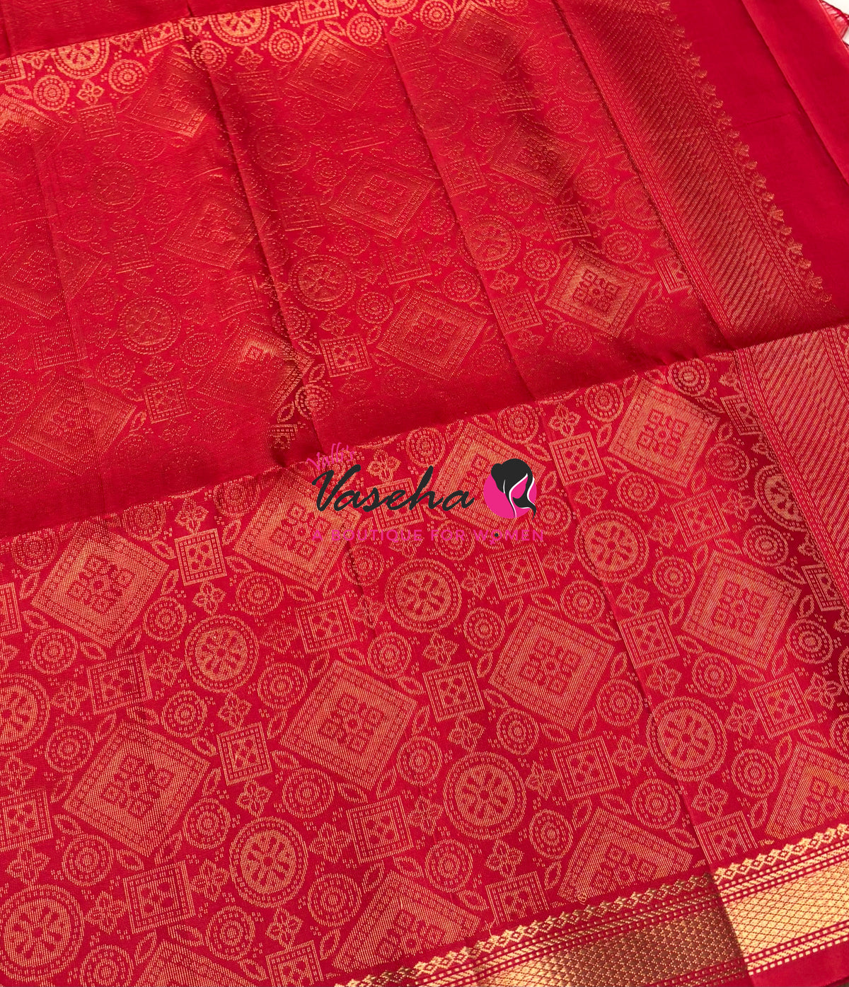 Pure Soft Silk Saree  - Red Shade - VVPSS144