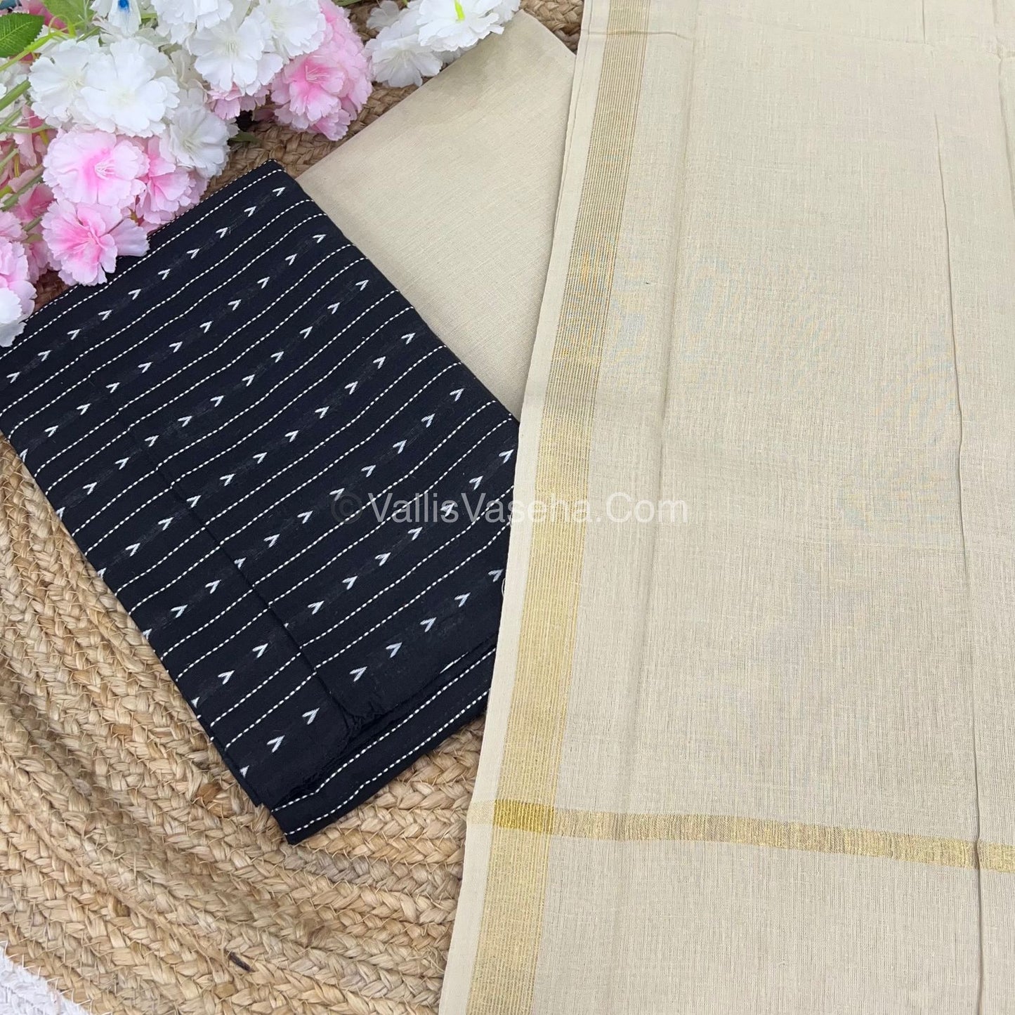 Salwar Material - Pure Cotton - Jacquard Design Set  - VVUSM008