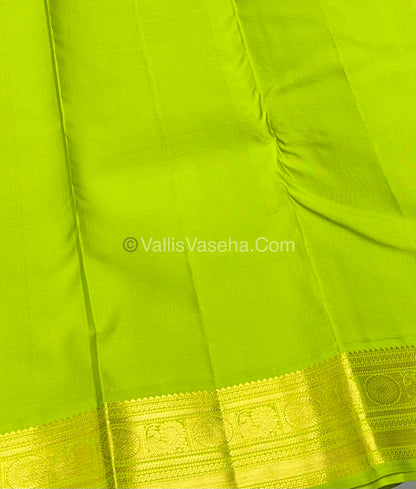Pure Kanchipuram Silk Saree - Purplish Wine & Green Combo - VVPS014