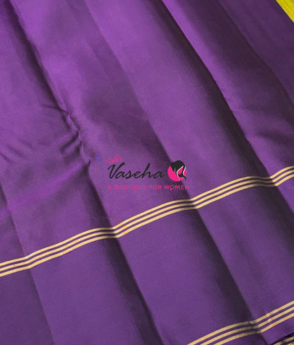 Half Mix - Pure Soft Silk Saree - Long Retta Petta Border with Butta - VVPSS105