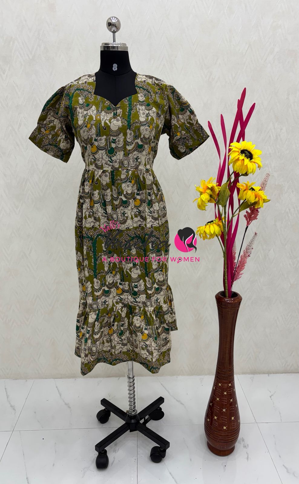 Ready Made - Kalamkari Frock  - VVRKF002