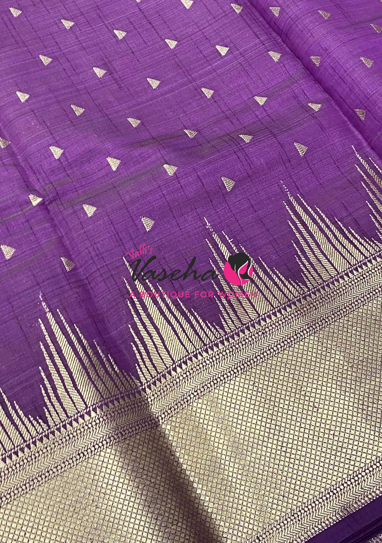 Semi Tussar Silk Saree | Purple Shade |VVSTS054