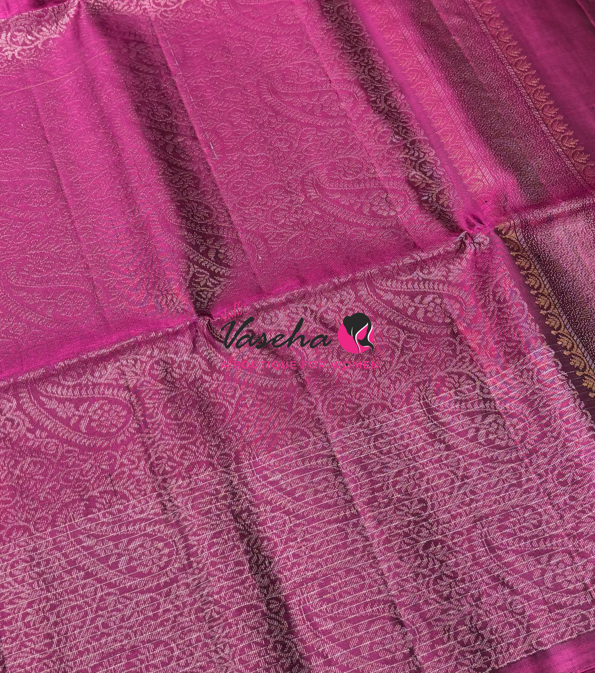 Pure Soft Silk Saree - Green & Purplish Pink Shade - VVPSS117