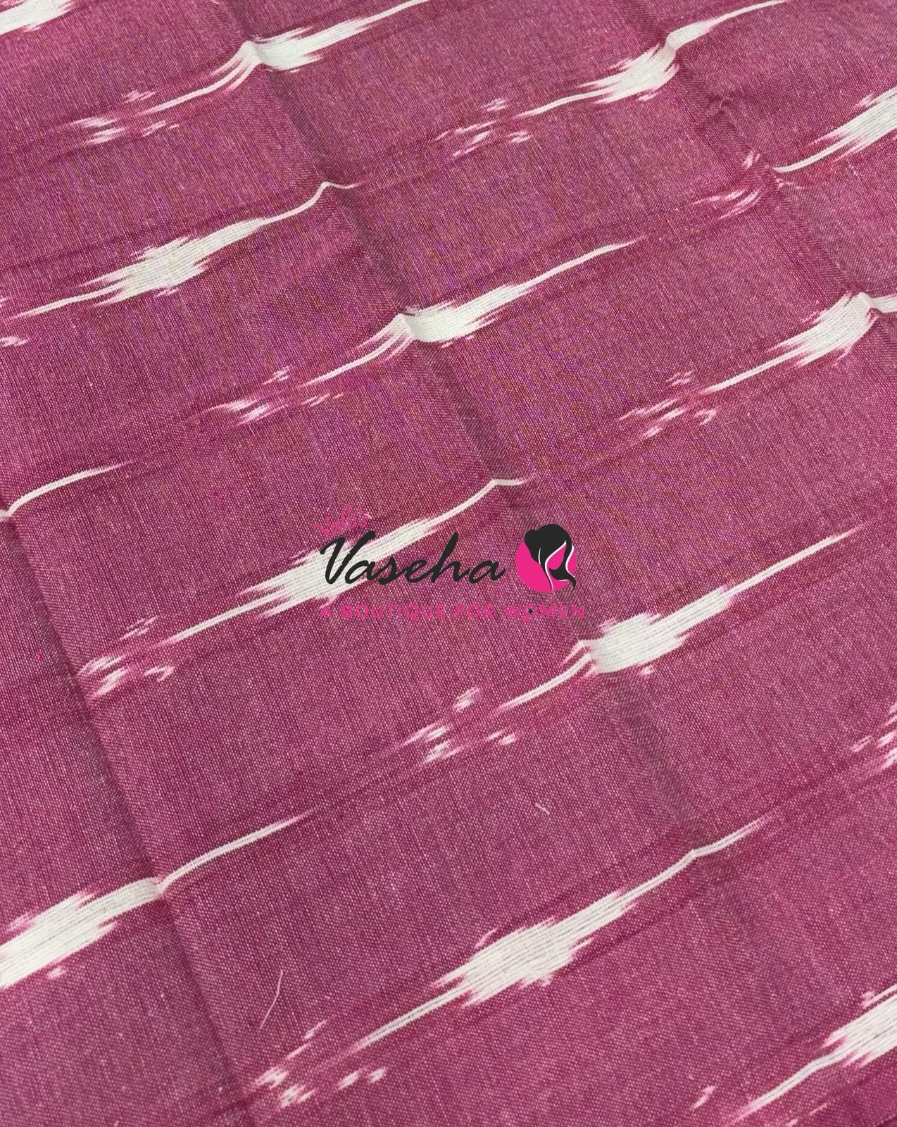 Ikkat Mercerised Cotton Saree - Single Ikkat - VVIKS001