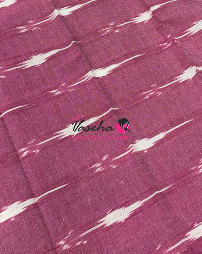 Ikkat Mercerised Cotton Saree - Single Ikkat - VVIKS001