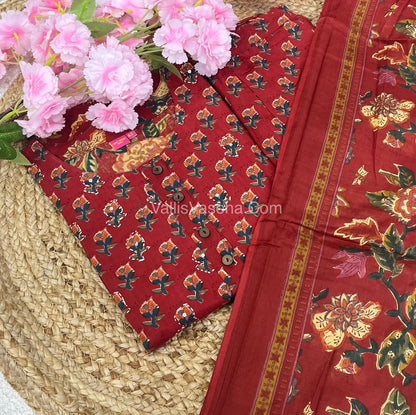 Ready Made  - Salwar, Kameez & Duppatta(3pc)- Printed Cotton - VV108500 - VVRAP001