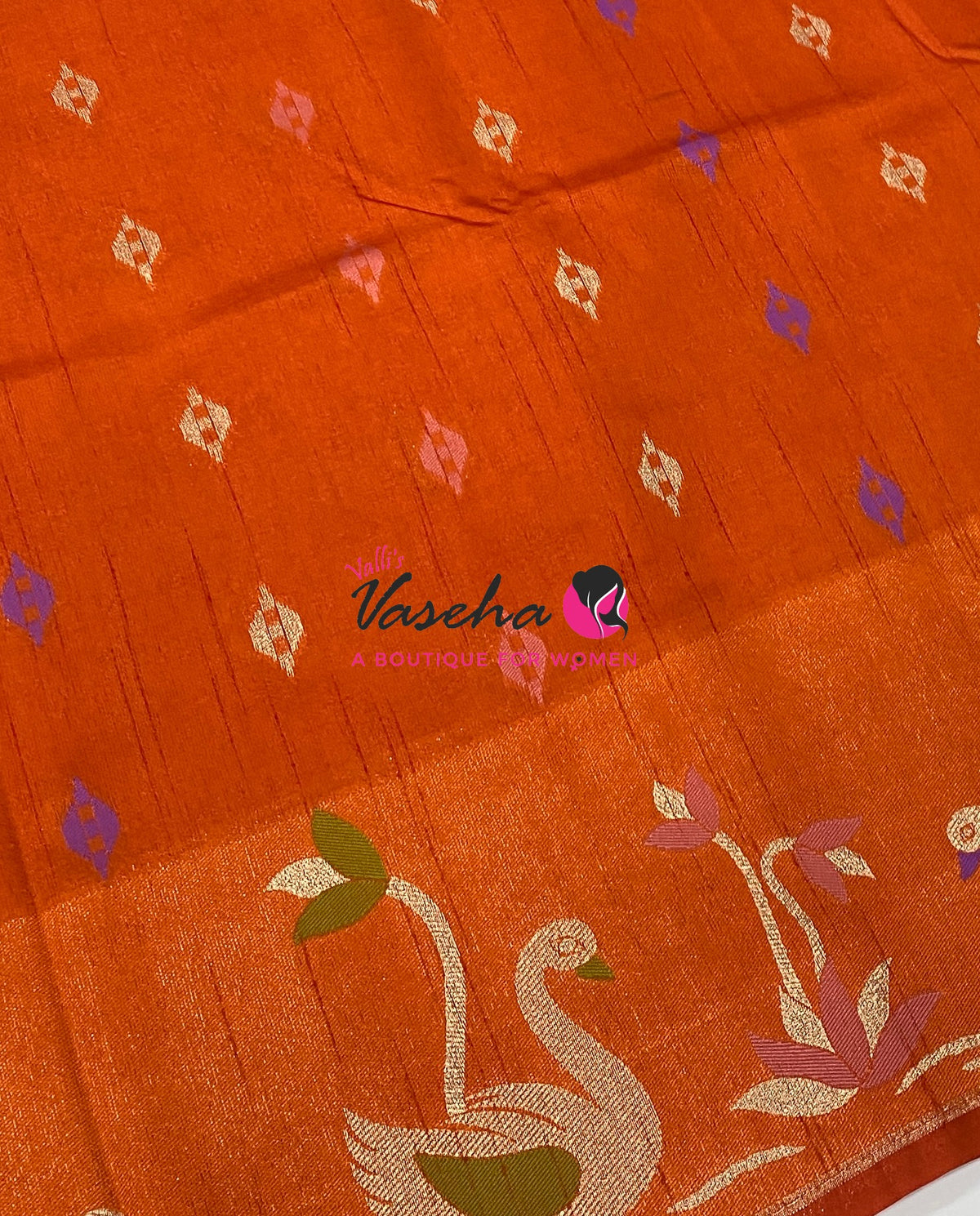 Banarasi - Heritage Meenakari Silk - Orange Shade - VVBHS013