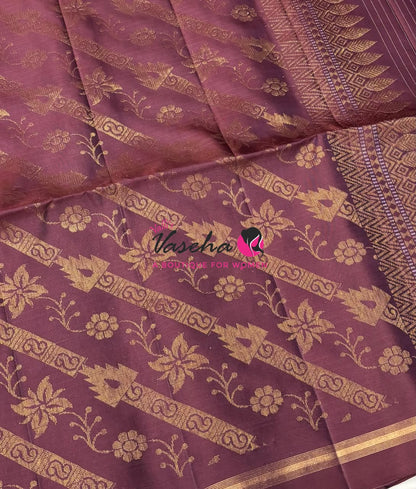 Pure Soft Silk Saree - Partly Pallu -  Half & Half Saree - VVPSS142