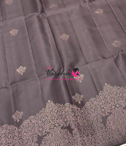Pure Soft Silk Saree  - Dark Brown Shade - VVPSS130