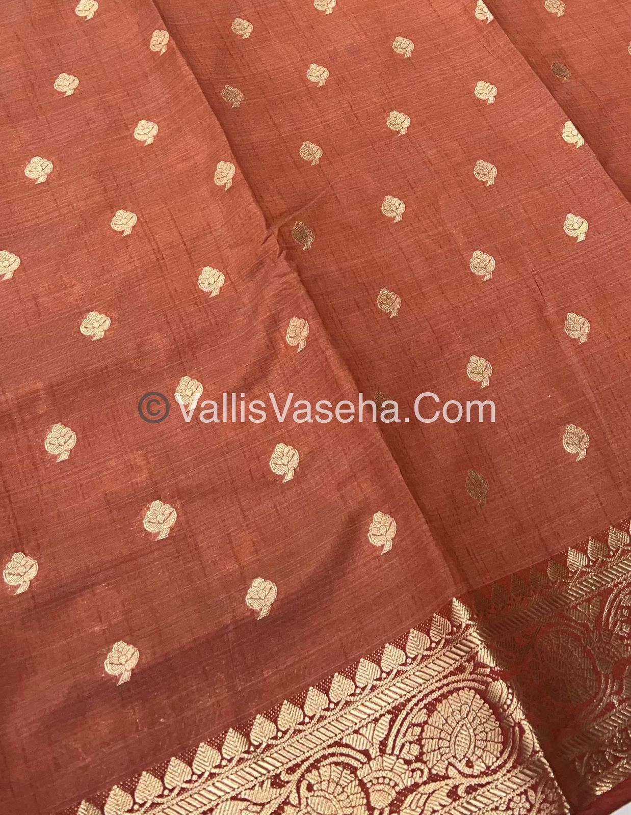 Semi Tussar Silk  - Rust Shade - VVSTS024