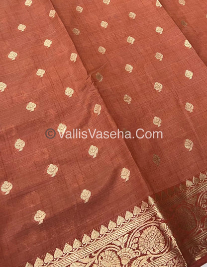 Semi Tussar Silk  - Rust Shade - VVSTS024