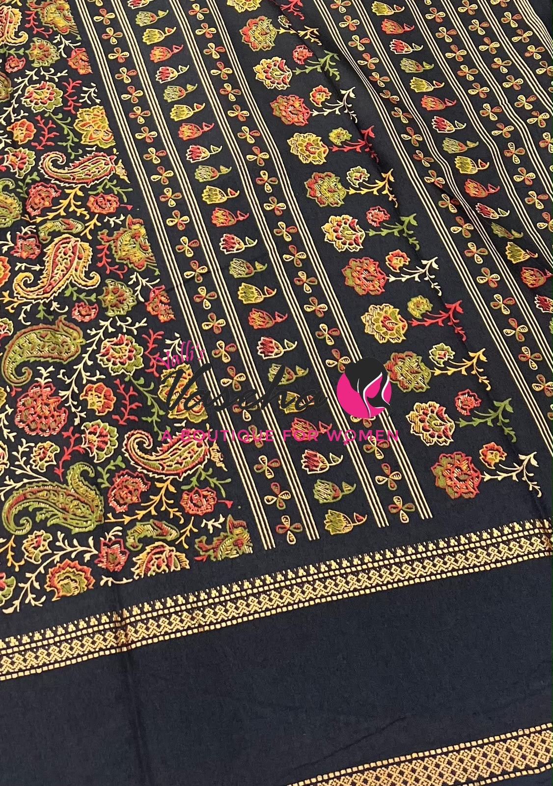 Casual Wear - Fancy Mixed Cotton - Black Shade - VVFMC007
