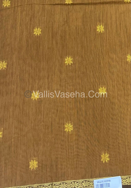 Semi Maheshwari Silk Cotton Saree - VVMSC006