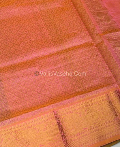 Pure Silk Cotton Saree - Vairavoosi checks - Mayil & Chakkaram - VVMCV002