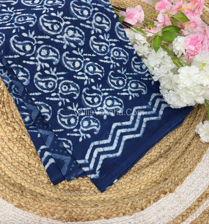 Pure Soft Mul Mul Cotton Sarees - Hand Block Prints - VVMMC006