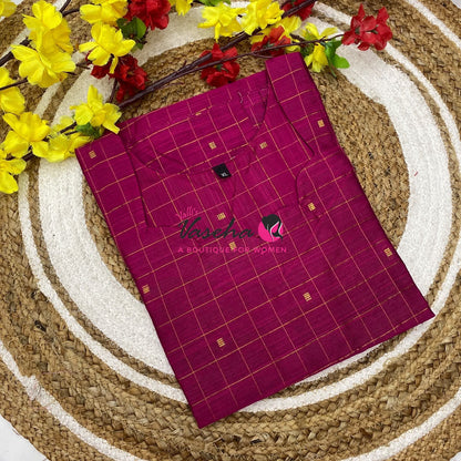 Ready Made - Semi Raw Silk - Kurti - VVSRK003