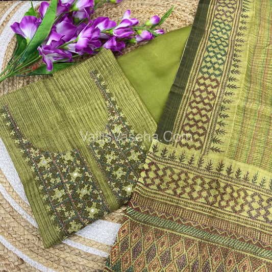 Tissue Linen Salwar Material  | VVUSM009