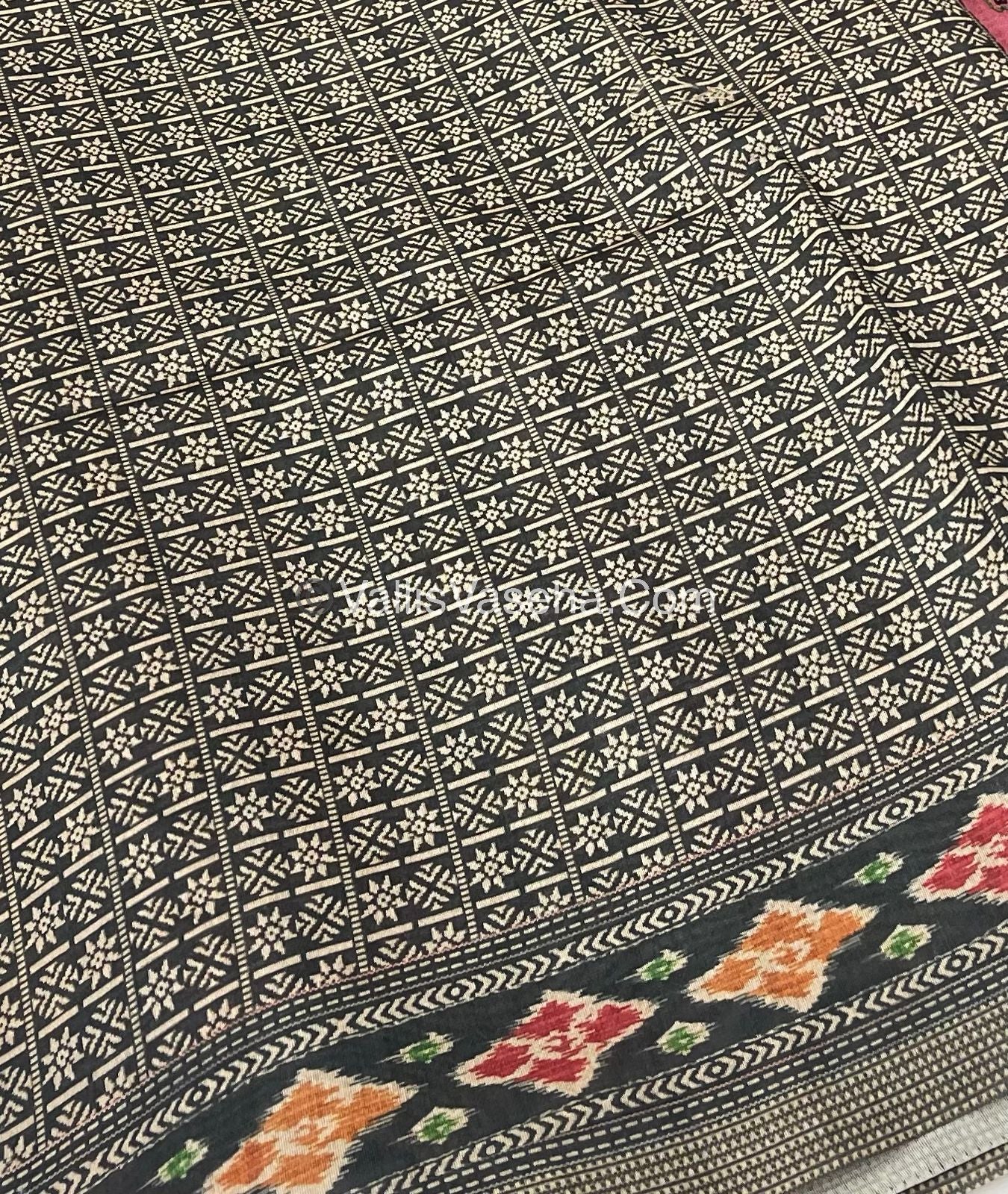 Semi Tussar - Kantha Work Embroidery - Light Pink Shade - VVSTK001