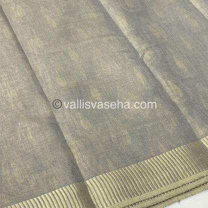 Semi Tussar Silk - Grey Shade - VVSTS006