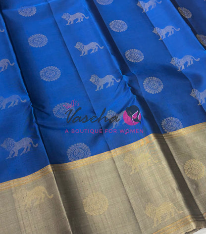 Half Mix - Pure Soft Silk Saree - Long Retta Petta Border with Butta - VVPSS105