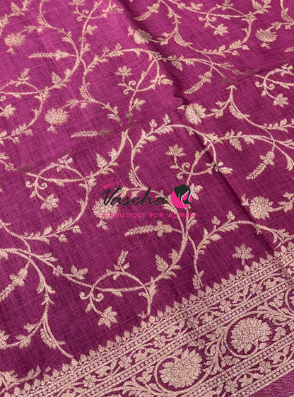 Banarasi - Heritage Silk - Semi Kathan Silk - Onion Pink Shade - VVBHS001