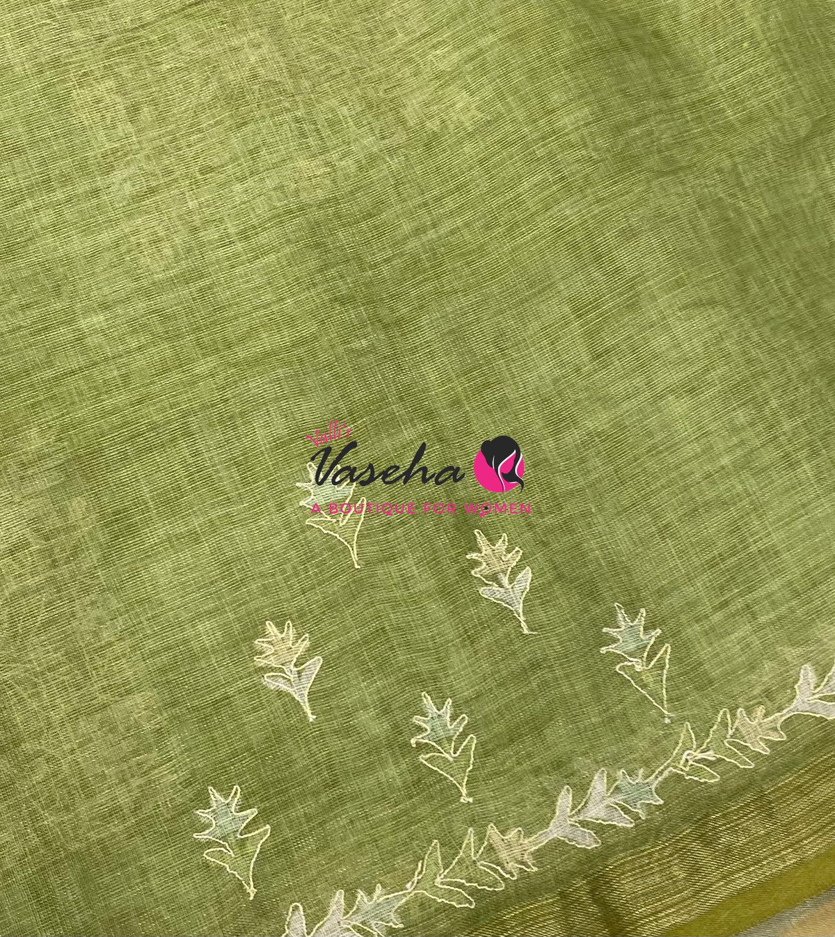 Linen Tissue Saree -  Green Shade - VVLTS005