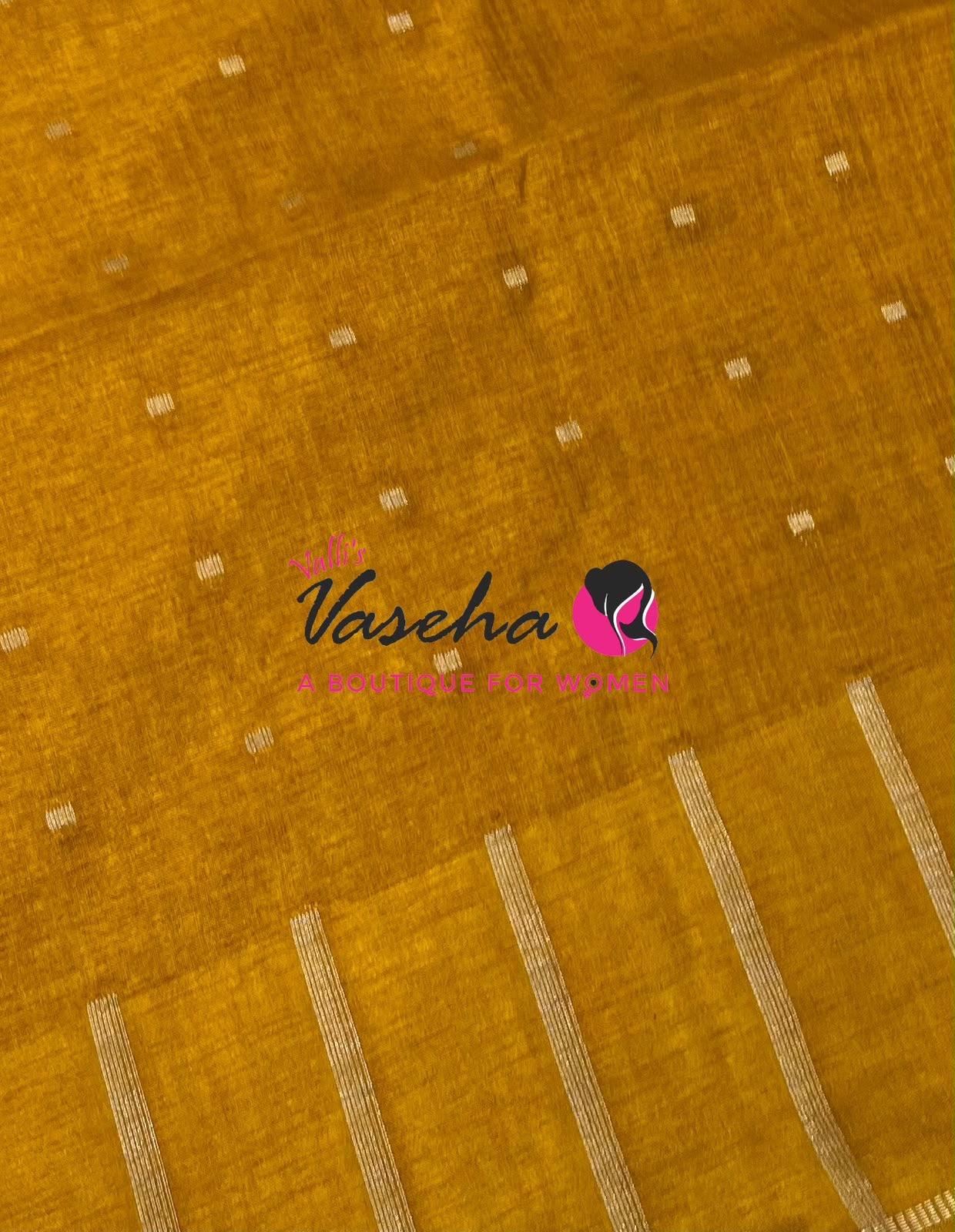 Semi Matka Tussar Silk Saree | Double Blouse | Yellow Shade |VVSTS052
