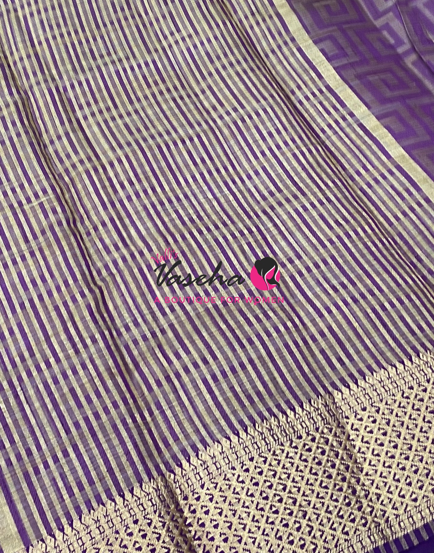 Semi Tussar Silk Saree | Purple Shade |VVSTS058