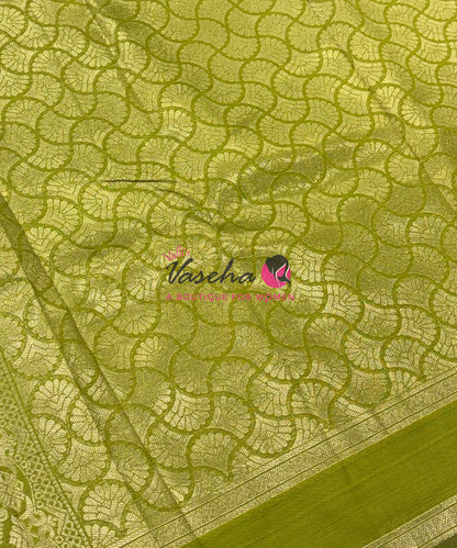 Semi Soft Silk -  Violetish Purple With Green- VVSSS035