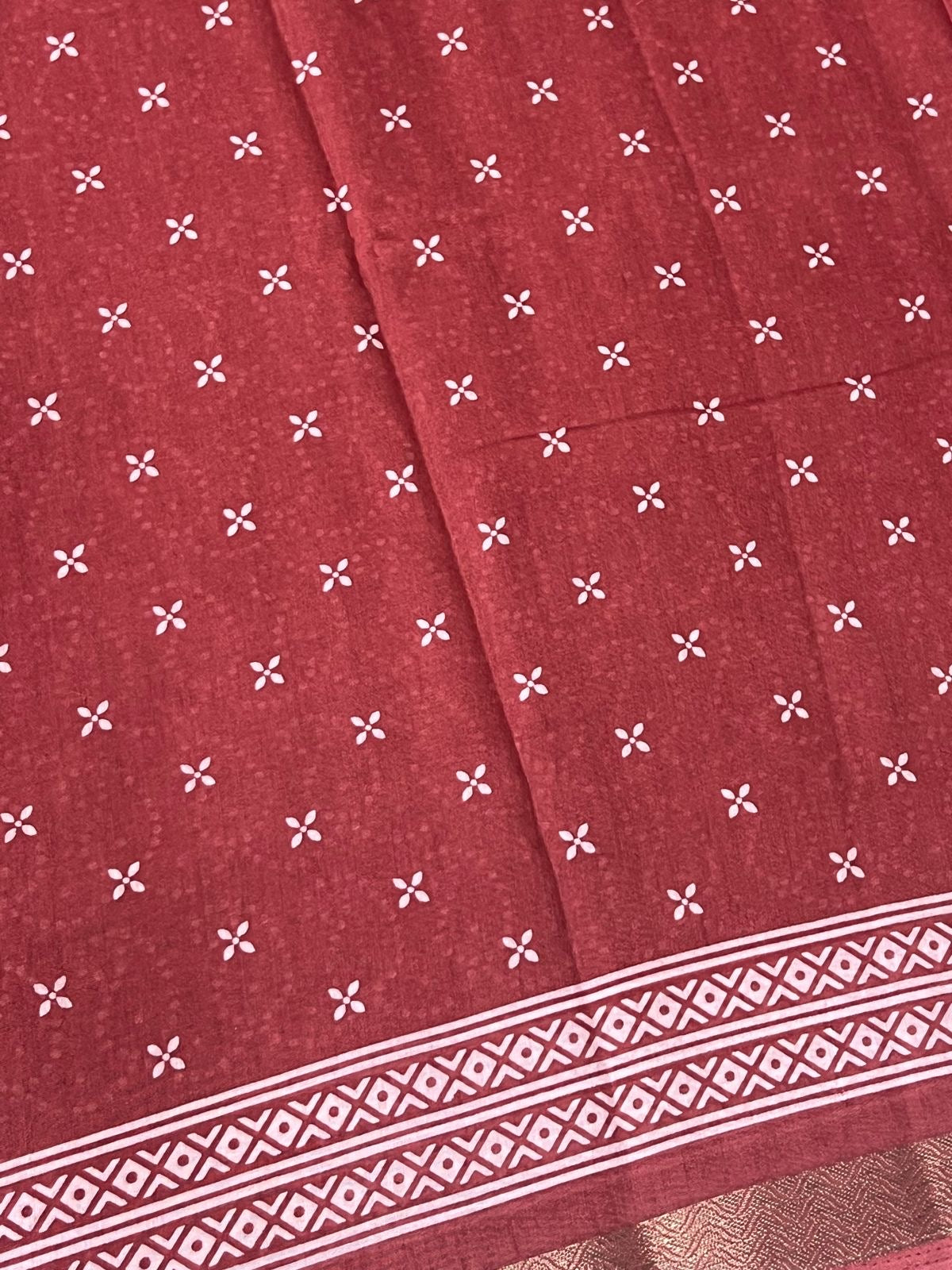 Casual Wear - Fancy Mixed Muslin Cotton - Merun Shade - VVFMC003
