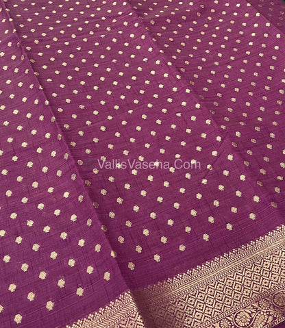 Semi Tussar Silk  -   Wine Shade  - VVSTS014