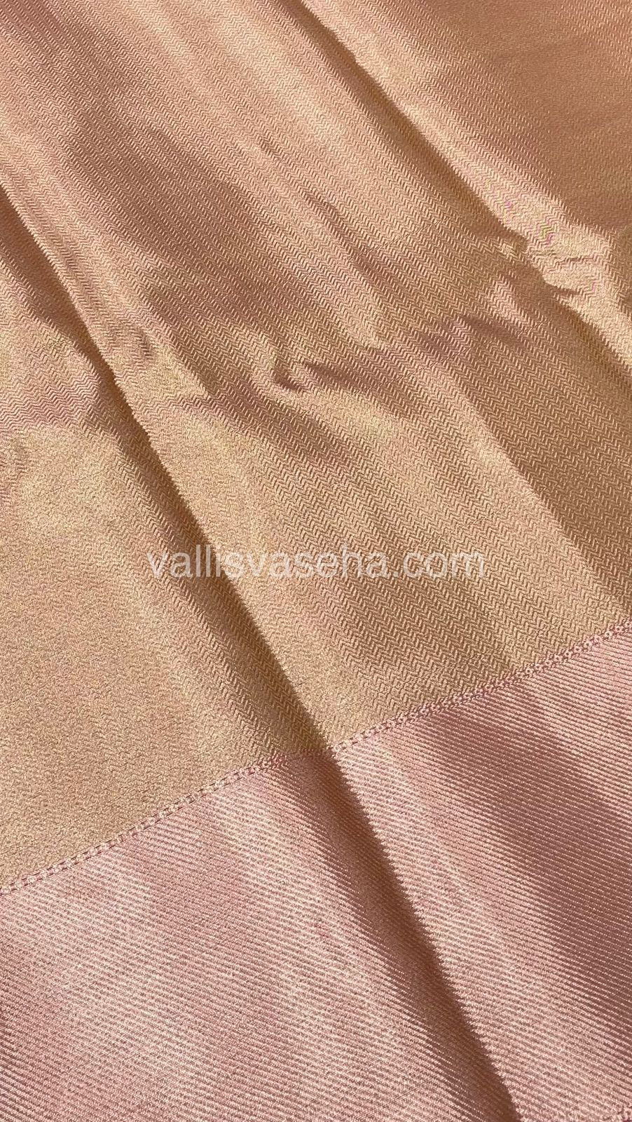 Semi Bridal Tissue Sarees - Jyothika Hit Design - Gold muxed Pink shade - VVJTS001