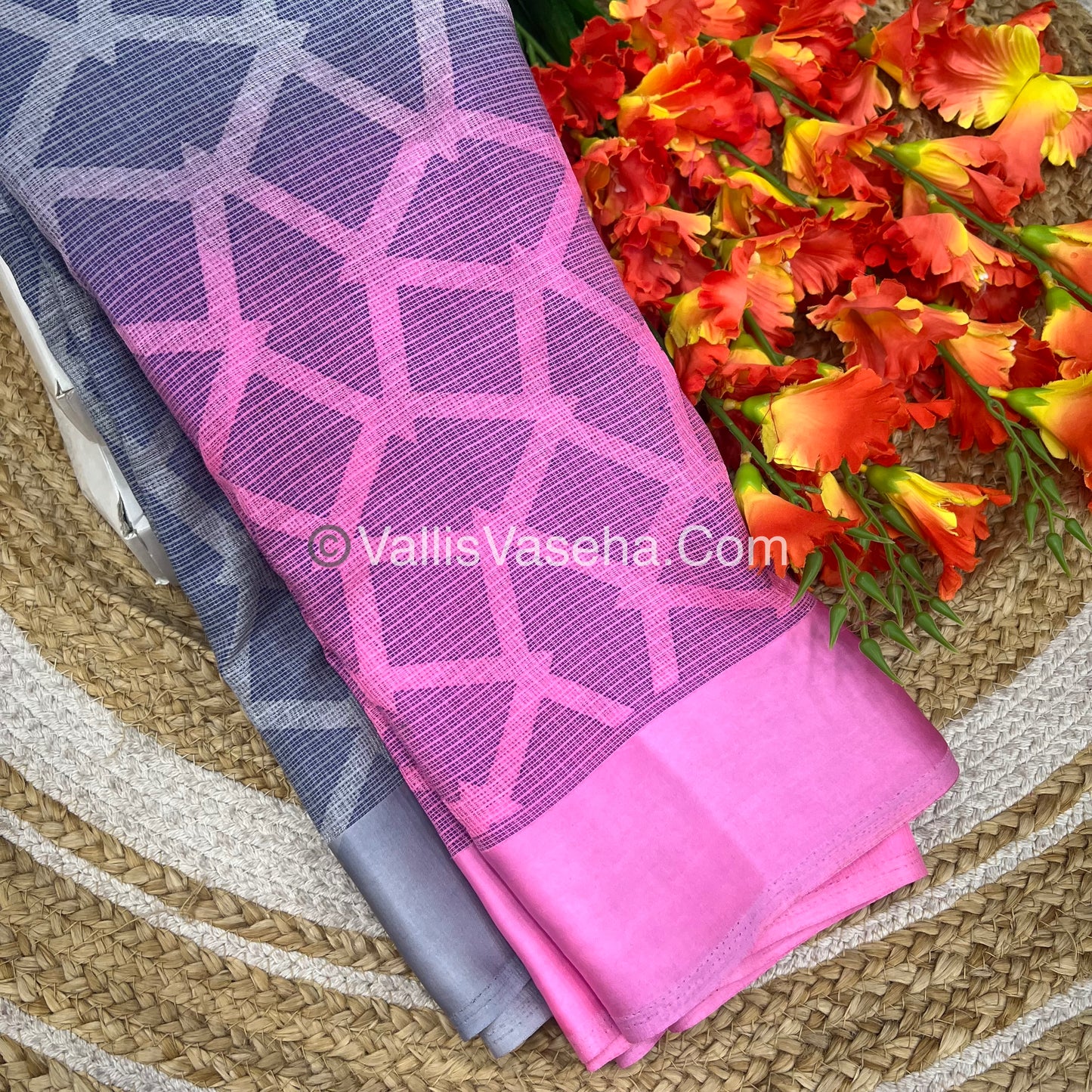 50% less - Offer Saree - Semi Brasso Saree   - VVDS007